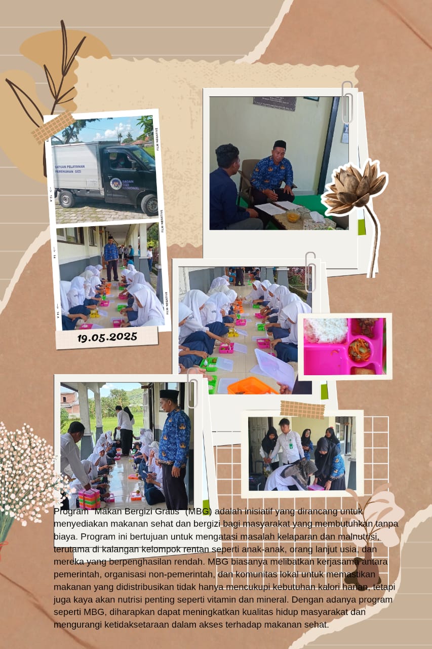 Makan Bergizi Gratis (MBG) Dilaksanakan di MTsN 4 Lombok Barat