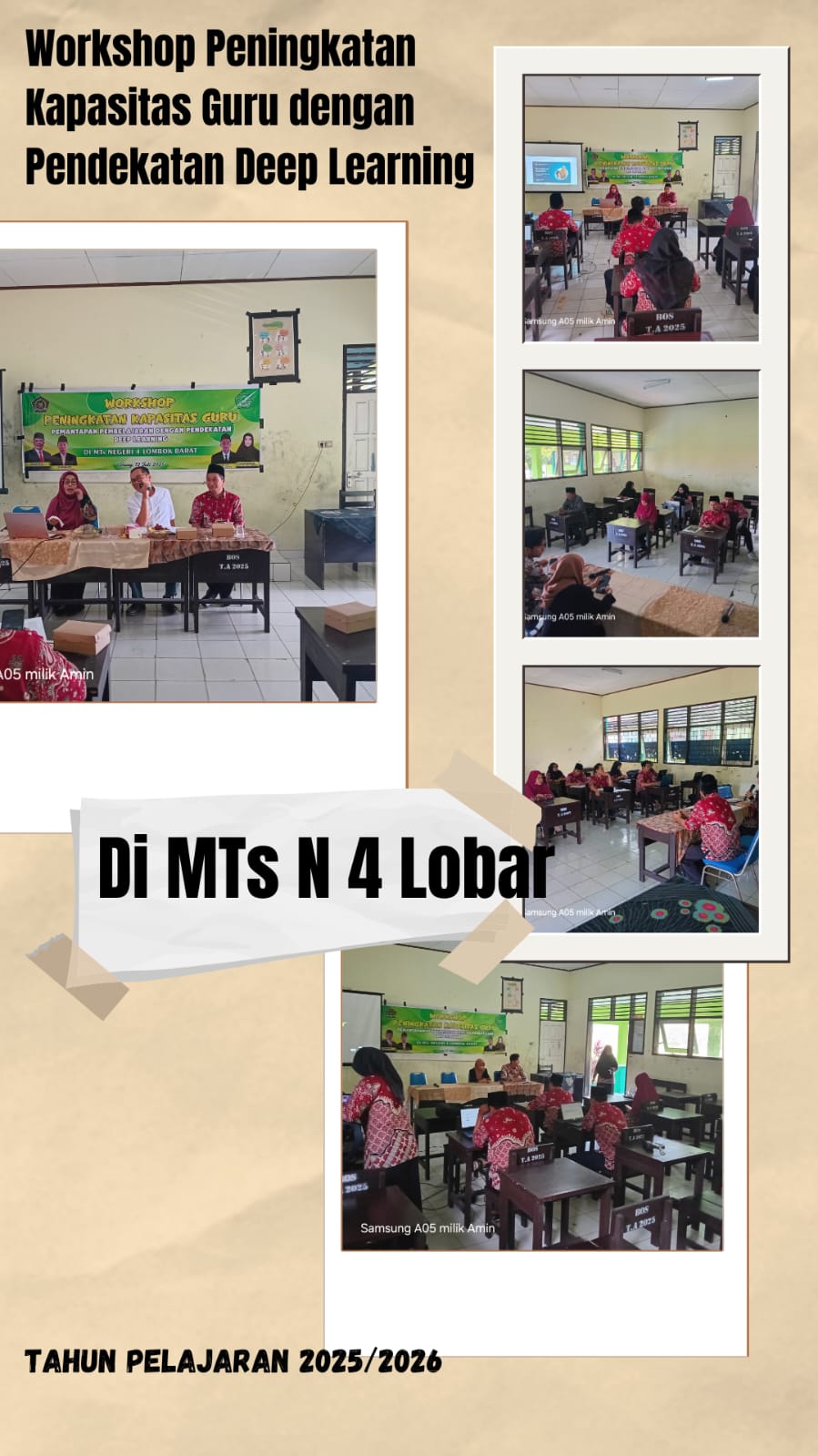 WORKSHOP PENINGKATAN KAPASITAS GURU MELALUI PEMBELAJARAN DENGAN  PENDEKATAN DEEP LEARNING