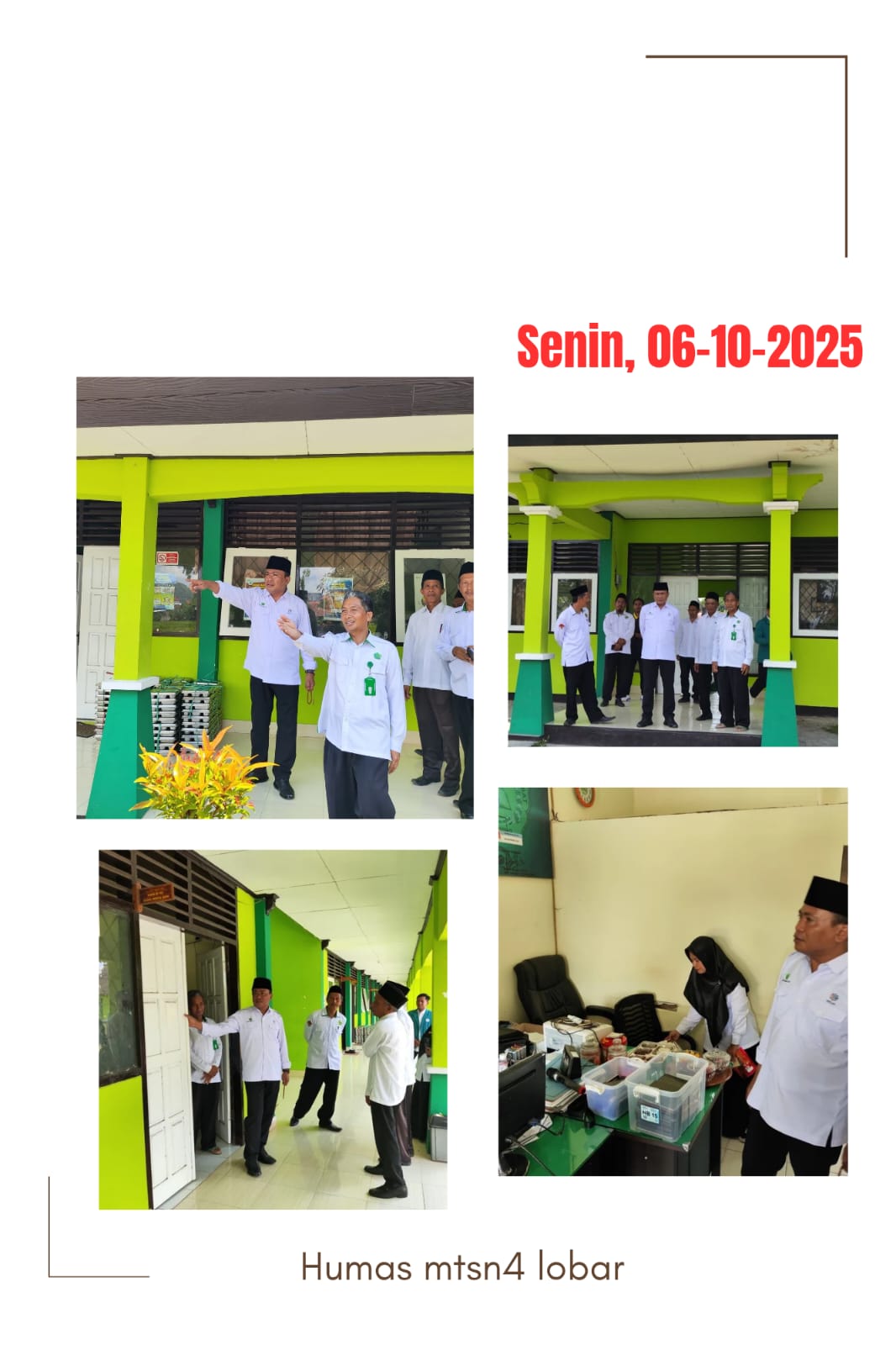 Kunjungan kerja Kepala Kantor Kementerian Agama Provinsi Nusa Tenggara Barat di MTs Negeri 4 Lombok Barat